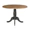 International Concepts Round Round 42 in. Dual Drop Leaf Dining Table - Hickory/Washed Coal, 42 in W, 42 in L, 29.5 in H K45-42DPT - alternate 9